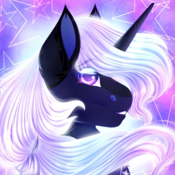 Size: 900x900 | Tagged: safe, artist:sadelinav, derpibooru import, oc, oc:shimmering moon, pony, unicorn, bust, female, mare, portrait, solo