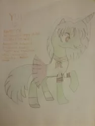 Size: 1944x2592 | Tagged: safe, artist:jaredking179, derpibooru import, oc, oc:yui, unofficial characters only, pony, unicorn, clothes, female, raised hoof, school uniform, solo, traditional art