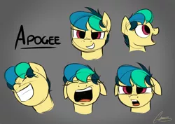 Size: 2833x2001 | Tagged: safe, artist:oinktweetstudios, derpibooru import, oc, oc:apogee, unofficial characters only, pegasus, pony, big grin, emotions, expressions, eyes closed, female, filly, floppy ears, grin, open mouth, smiling, solo