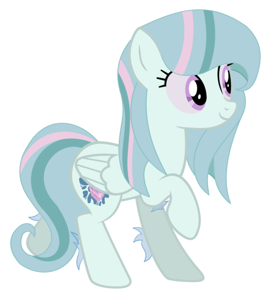 Size: 2913x3271 | Tagged: safe, artist:biitt, artist:celestial-rue0w0, derpibooru import, oc, oc:misty whispers, unofficial characters only, half-siren, hybrid, pegasus, pony, base used, colored sclera, commission, female, interspecies offspring, magical lesbian spawn, mare, offspring, parent:fluttershy, parent:sonata dusk, parents:sonashy, raised hoof, simple background, solo, transparent background