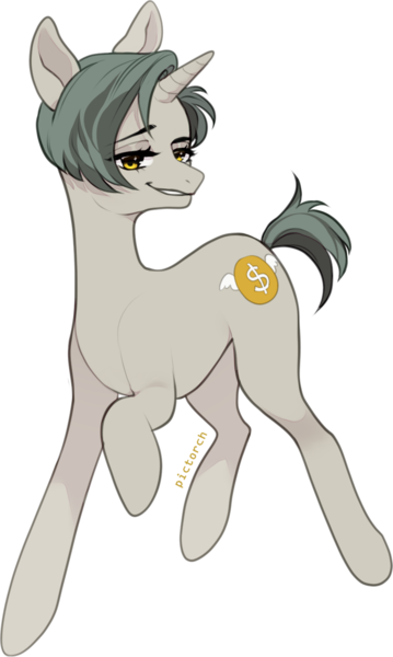 Size: 840x1404 | Tagged: safe, artist:pictorch, derpibooru import, oc, oc:demonetization, unofficial characters only, pony, unicorn, beige, coin, dollar, dollar sign, golden eyes, green, jumping, male, money, money sign, reference, reference sheet, short hair, short mane, simple background, smiling, smirk, solo, stallion, straight hair, straight mane, streaked mane, striped hair, striped mane, transparent background, youtube