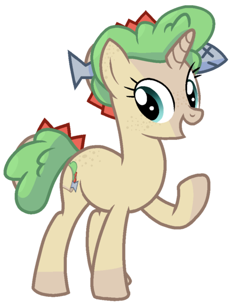 Size: 837x1096 | Tagged: safe, artist:rainbow eevee, derpibooru import, ponified, fish, food pony, original species, pony, unicorn, battle for bfdi, battle for dream island, bfb, bfdi, butt freckles, cute, ear freckles, female, food, freckles, lettuce, raised hoof, simple background, solo, taco, taco (bfb), tomato, transparent background