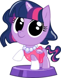 Size: 2644x3390 | Tagged: safe, artist:phucknuckl, derpibooru import, twilight sparkle, pony, my little pocket ponies, 80s, cute, inkscape, pocket ponies, pop princess twilight, retro, simple background, transparent background, twiabetes, vector
