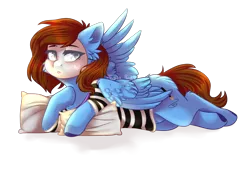 Size: 2894x1974 | Tagged: safe, artist:twinkepaint, derpibooru import, oc, oc:sophia, pegasus, pony, clothes, female, mare, mask, prone, shirt, simple background, solo, transparent background