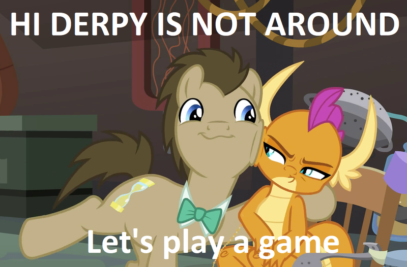 Size: 1091x717 | Tagged: dead source, source needed, useless source url, safe, derpibooru import, edit, edited screencap, screencap, doctor whooves, smolder, time turner, pony, a horse shoe-in, caption, image, png