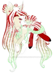 Size: 400x553 | Tagged: safe, artist:cherri-crimzon, derpibooru import, oc, oc:peppermint tea, original species, pond pony, pony, clothes, deviantart watermark, female, mare, obtrusive watermark, simple background, socks, solo, transparent background, watermark