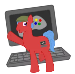 Size: 3036x3000 | Tagged: safe, artist:vcm1824, derpibooru import, oc, ponified, unofficial characters only, earth pony, pony, hat, male, solo