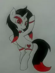 Size: 1500x2000 | Tagged: safe, artist:diamondheart21, derpibooru import, oc, oc:missheart, pony, unicorn, photo, solo, traditional art