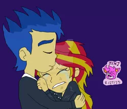 Size: 1024x879 | Tagged: safe, artist:resotii, banned from derpibooru, deleted from derpibooru, derpibooru import, flash sentry, sunset shimmer, equestria girls, crying, female, flashimmer, male, shipping, straight