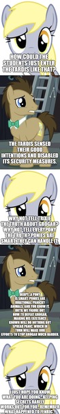 Size: 500x3404 | Tagged: safe, derpibooru import, edit, edited screencap, editor:lord you know who, screencap, derpy hooves, doctor whooves, time turner, pony, comic:the epilogue, a horse shoe-in, comic, doctor who, fanfic art, implied grogar, implied trixie, men in black, screencap comic, the doctor