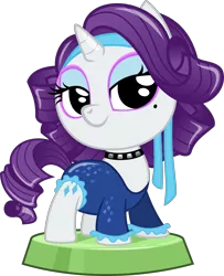 Size: 2687x3309 | Tagged: safe, artist:phucknuckl, derpibooru import, part of a set, rarity, pony, unicorn, my little pocket ponies, 80s, clothes, cute, female, hooves, horn, mare, pocket ponies, raribetes, retro, simple background, solo, transparent background