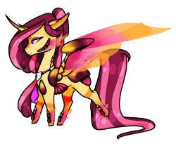 Size: 1920x1600 | Tagged: artist:oneiria-fylakas, chibi, derpibooru import, female, oc, oc:baroda, original species, safe, simple background, solo, transparent background, transparent wings, unofficial characters only, wings, ytar