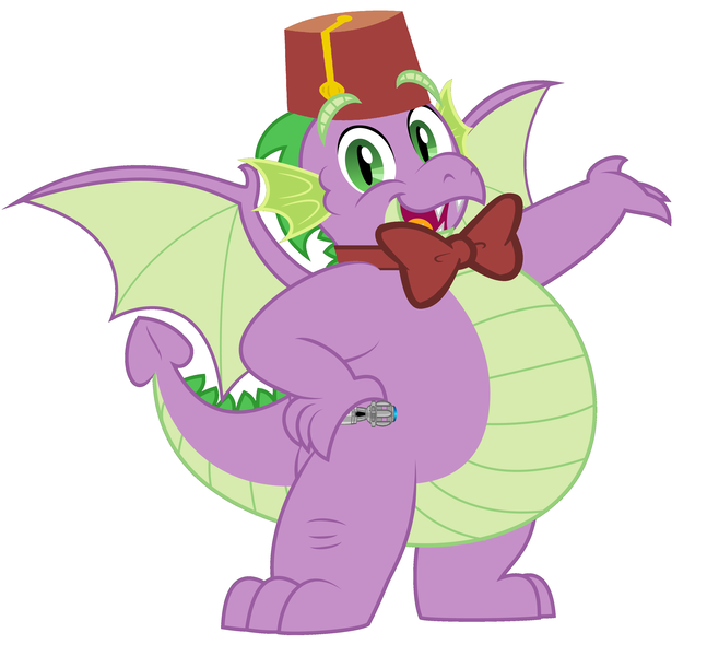 Size: 3992x3704 | Tagged: adult, adult spike, artist:aleximusprime, artist:disneymarvel96, bowtie, bowties are cool, clothes, cosplay, costume, derpibooru import, doctor who, dragon, edit, eleventh doctor, fat, fat spike, fez, hat, older, older spike, safe, sonic screwdriver, spike, vector, vector edit, winged spike