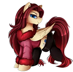 Size: 3026x2983 | Tagged: safe, artist:pridark, derpibooru import, oc, oc:blade dancer, oc:reverse roll, pegasus, pony, clothes, commission, female, glasses, high res, mare, simple background, solo, transparent background