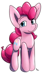 Size: 2038x3624 | Tagged: safe, artist:ponballoon, deleted from derpibooru, derpibooru import, pinkie pie, balloon pony, inflatable pony, pony, balloon, cute, inflatable, inflatable toy, lidded eyes, shiny, smiling, smug