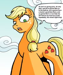 Size: 672x800 | Tagged: suggestive, artist:tarkron, derpibooru import, edit, applejack, pony, comic:ghosts of the past, candle, comic, fisting, imminent fisting, imminent pain, imminent rape, imminent sex, solo, this will end in pain