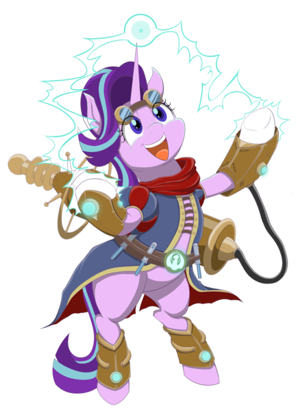 Size: 3000x4134 | Tagged: safe, artist:janji009, derpibooru import, part of a set, starlight glimmer, pony, unicorn, card game, clothes, crossover, electricity, female, high res, izzet league, magic the gathering, mare, part of a series, ravnica, simple background, solo, transparent background