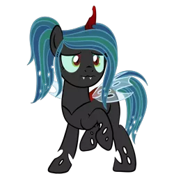 Size: 2000x2000 | Tagged: artist:magicpebbles, base used, changepony, derpibooru import, female, hybrid, interspecies offspring, oc, oc:euthymia, offspring, parent:king sombra, parent:queen chrysalis, parents:chrysombra, safe, simple background, solo, transparent background