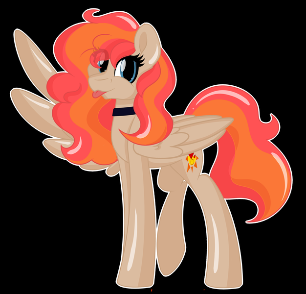 Size: 2767x2650 | Tagged: safe, artist:missmele-madness, derpibooru import, oc, oc:mahari, pegasus, pony, black background, female, mare, simple background, solo, tongue out