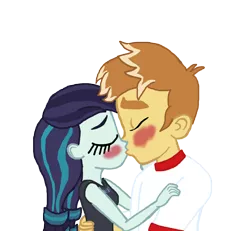 Size: 1464x1355 | Tagged: safe, artist:bigpurplemuppet99, derpibooru import, coloratura, feather bangs, equestria girls, colorabangs, female, kissing, male, shipping, straight