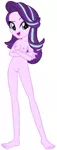 Size: 816x2144 | Tagged: explicit, artist:justsomepainter11, derpibooru import, edit, starlight glimmer, equestria girls, mirror magic, spoiler:eqg specials, barefoot, belly button, breasts, busty starlight glimmer, casual nudity, feet, female, nipples, nude edit, nudity, vector, vulva