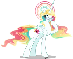 Size: 4000x3257 | Tagged: safe, artist:orin331, derpibooru import, oc, oc:bonniecorn, oc:iridia, unofficial characters only, alicorn, pony, alicorn oc, description in comments, female, glasses, halo, horn, mare, simple background, smiling, solo, transparent background, wings