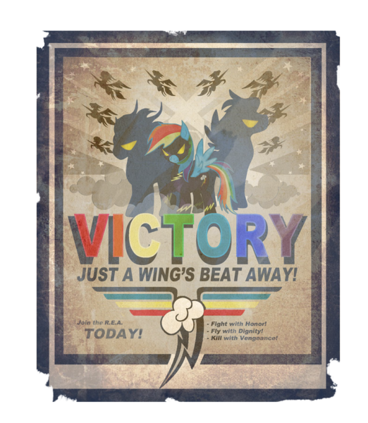 Size: 2000x2300 | Tagged: safe, artist:kaizerin, artist:rambodash, derpibooru import, rainbow dash, pegasus, pony, fallout equestria, fanfic, clothes, fanfic art, female, flight suit, hooves, mare, ministry mares, ministry of awesome, poster, propaganda, recruitment poster, shadowbolts, solo, spread wings, wings