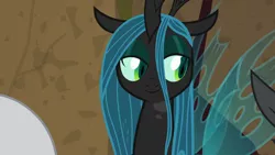 Size: 1920x1080 | Tagged: changeling, changeling queen, cute, cutealis, derpibooru import, female, frenemies (episode), lord tirek, queen chrysalis, safe, screencap, solo focus