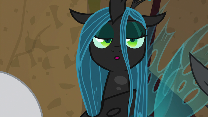 Size: 1920x1080 | Tagged: changeling, changeling queen, cute, cutealis, derpibooru import, female, frenemies (episode), lord tirek, queen chrysalis, safe, screencap, solo focus