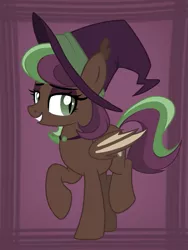 Size: 645x856 | Tagged: safe, artist:pgthehomicidalmaniac, derpibooru import, oc, oc:potion bottle, bat pony, pony, base used, female, hat, mare, solo, witch hat