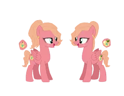 Size: 813x635 | Tagged: safe, artist:nintendoponyaddict, derpibooru import, oc, oc:royal pippin, oc:royal russet, unofficial characters only, pony, base used, cutie mark, duo, female, offspring, parent:big macintosh, parent:princess celestia, parents:celestimac, siblings, sisters, twin sisters, twins