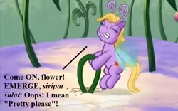 Size: 752x469 | Tagged: background breezie, breezie, breezish, cropped, derpibooru import, edit, edited screencap, flower, frustrated, g3, safe, screencap, speech, talking, the princess promenade