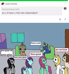 Size: 1054x1132 | Tagged: safe, artist:ask-luciavampire, derpibooru import, oc, earth pony, pegasus, pony, unicorn, vampire, vampony, tumblr:ask-ponys-university, 1000 hours in ms paint, ask, tumblr