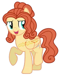 Size: 900x1076 | Tagged: safe, artist:t-aroutachiikun, derpibooru import, oc, oc:carrot pie, pegasus, pony, base used, female, mare, obtrusive watermark, offspring, parent:carrot top, parent:zephyr breeze, simple background, solo, transparent background, watermark