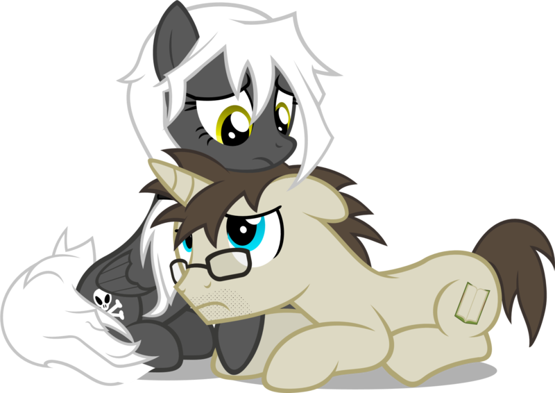 Size: 1725x1220 | Tagged: safe, artist:zacatron94, derpibooru import, oc, oc:blank novel, oc:captain white, unofficial characters only, pony, female, male, mare, oc x oc, prone, shipping, simple background, stallion, straight, transparent background, vector, whitenovel