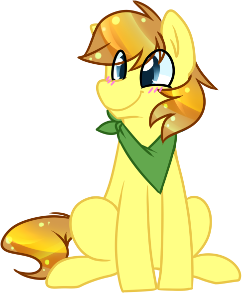 Size: 486x588 | Tagged: safe, artist:rowangoat, derpibooru import, oc, oc:siggy, earth pony, pony, bandana, blushing, male, simple background, sitting, smiling, solo, stallion, transparent background