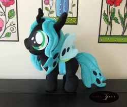 Size: 1280x1080 | Tagged: artist:purplenebulastudios, changeling, changeling queen, cute, cutealis, derpibooru import, female, filly, filly queen chrysalis, irl, nymph, photo, plushie, queen chrysalis, safe, signature, solo, younger