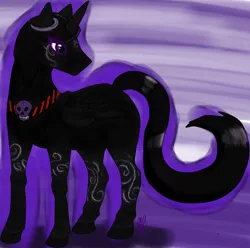 Size: 736x729 | Tagged: safe, artist:bubsy_b, derpibooru import, oc, oc:dark vortex, unofficial characters only, alicorn, pony, abstract background, alicorn oc, colored hooves, horn, male, solo, sombra eyes, stallion, tattoo, wings