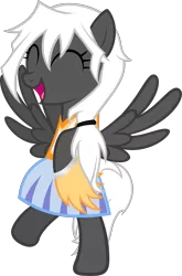 Size: 2611x3953 | Tagged: safe, artist:zacatron94, derpibooru import, oc, oc:captain white, pegasus, pony, cheerleader outfit, clothes, female, mare, simple background, solo, transparent background, vector