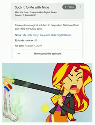 Size: 3106x4096 | Tagged: safe, artist:maze1000, derpibooru import, rainbow dash, sunset shimmer, trixie, equestria girls, equestria girls series, sock it to me, spoiler:choose your own ending (season 2), spoiler:eqg series (season 2), exploitable meme, meme, smelly, sunset is disgusted