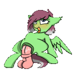 Size: 1000x1000 | Tagged: explicit, artist:sugar morning, derpibooru import, oc, oc:watermelon success, unofficial characters only, pegasus, pony, abdominal bulge, animated, clitoris, dildo, dildo sitting, eyes rolling back, female, gif, insertion, masturbation, nudity, open mouth, sex toy, simple background, solo, solo female, tongue out, transparent background, vaginal insertion, vulva