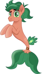 Size: 858x1500 | Tagged: artist:cloudyglow, cute, derpibooru import, fins, green eyes, hooves, looking at you, movie accurate, safe, seaponified, seapony (g4), seapony timber spruce, simple background, smiling, species swap, tail, timberbetes, timber spruce, transparent background
