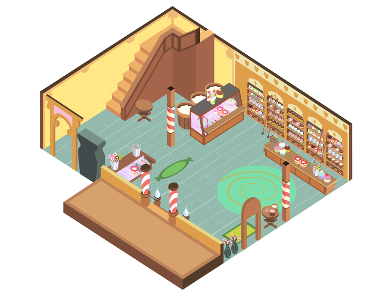 Size: 2000x1500 | Tagged: artist:flamingo1986, artist:justdayside, colored, derpibooru import, interior, isometric, no pony, safe, sugarcube corner