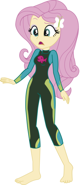 Size: 5692x13170 | Tagged: safe, artist:marcorois, derpibooru import, edit, fluttershy, blue crushed, equestria girls, equestria girls series, clothes, feet, solo, swimsuit, vector, wetsuit