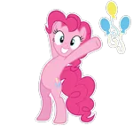 Size: 700x700 | Tagged: bipedal, cutie mark, derpibooru import, official, pinkie pie, safe, solo