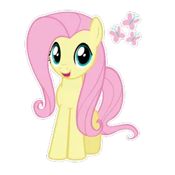 Size: 700x700 | Tagged: safe, derpibooru import, official, fluttershy, pegasus, pony, cutie mark, open mouth, simple background, smiling, solo, transparent background