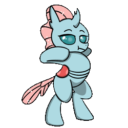 Size: 1000x1000 | Tagged: safe, artist:sugar morning, derpibooru import, ocellus, changedling, changeling, :i, animated, bipedal, cute, dancing, diaocelles, female, party hard, perfect loop, pumping, silly, simple background, solo, transparent background