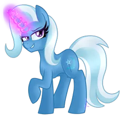 Size: 2025x1961 | Tagged: safe, artist:daringashia, derpibooru import, trixie, pony, unicorn, magic, smiling, smirk, solo