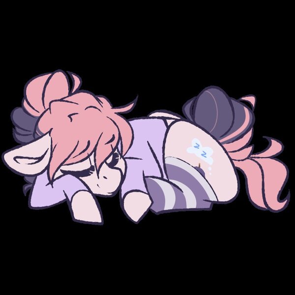 Size: 800x800 | Tagged: safe, artist:crimmharmony, derpibooru import, oc, unnamed oc, unofficial characters only, earth pony, pony, black background, clothes, female, mare, simple background, sleeping, socks, solo, striped socks, sweater