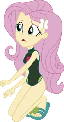Size: 4655x8794 | Tagged: safe, artist:marcorois, derpibooru import, fluttershy, aww... baby turtles, equestria girls, equestria girls series, adorasexy, clothes, cute, feet, flip-flops, heel pop, legs, sandals, sexy, simple background, solo, swimsuit, swimsuit edit, thighs, transparent background, vector